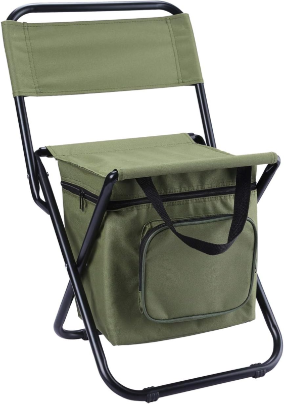 LEADALLWAY Folding Camping Chair with Cooler