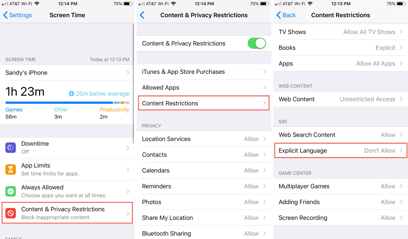 How to Block Search and Explicit Language on iPhone?