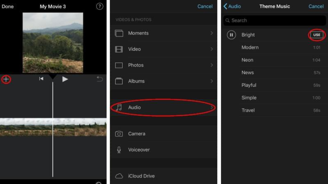 how to edit videos on iPhone Adding Music and Audio